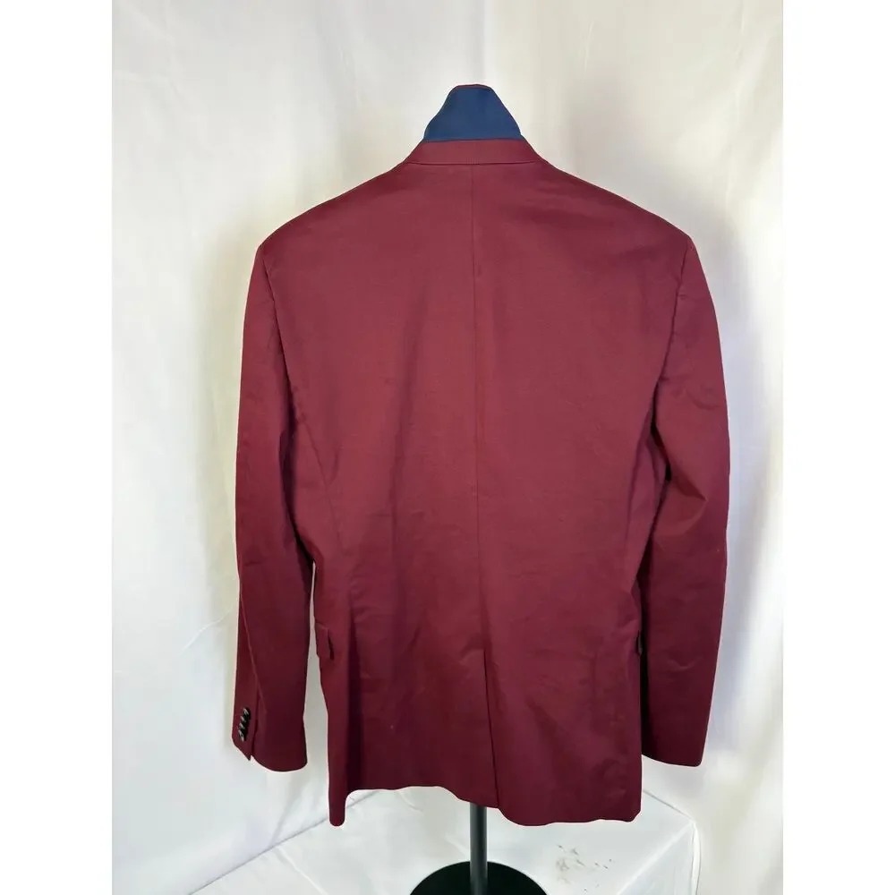 Express Slim Men's Burgundy Sport Coat Blazer 36R Two Button Jacket